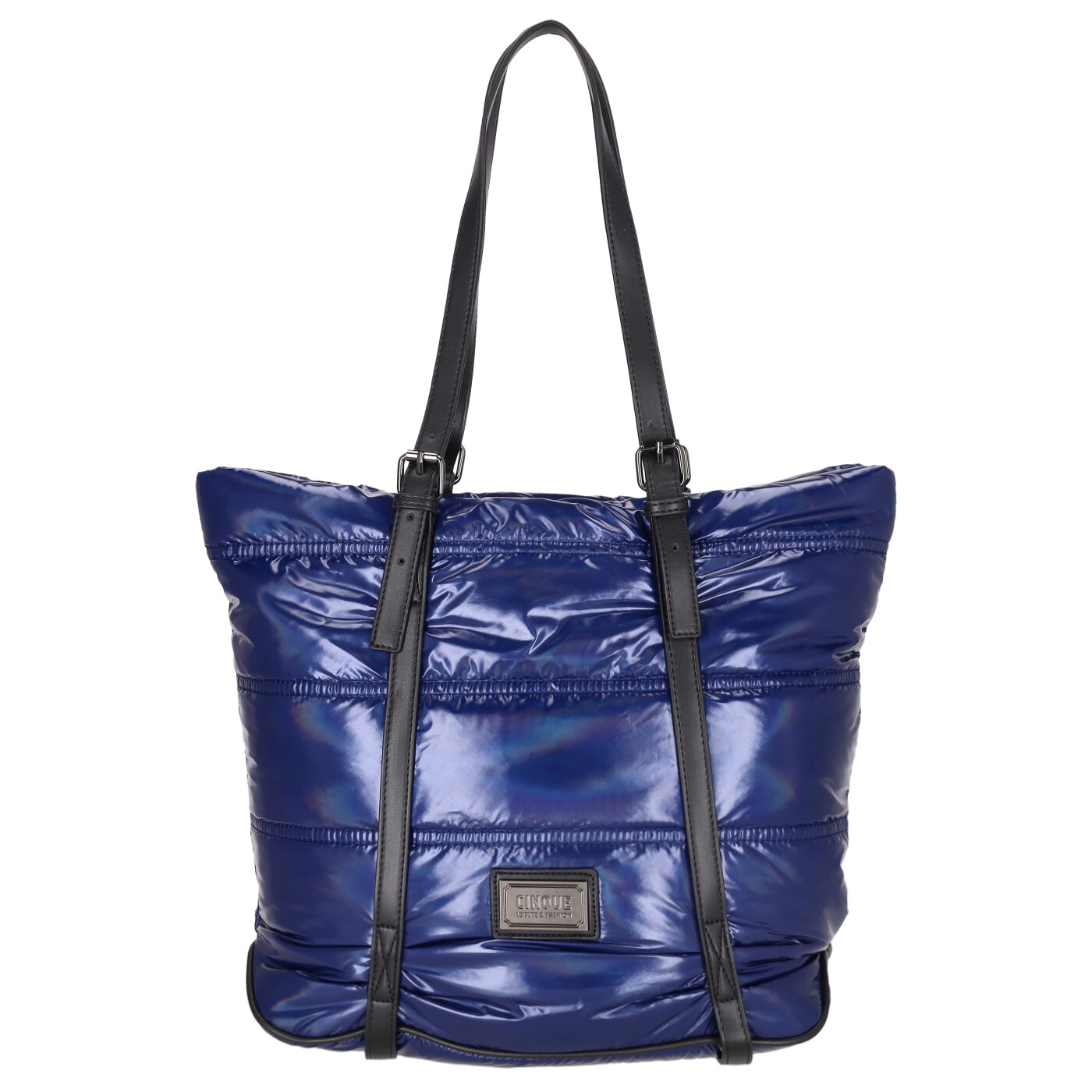 Cinque Shopper Lina blau, Damen Handtasche blau aus Nylon