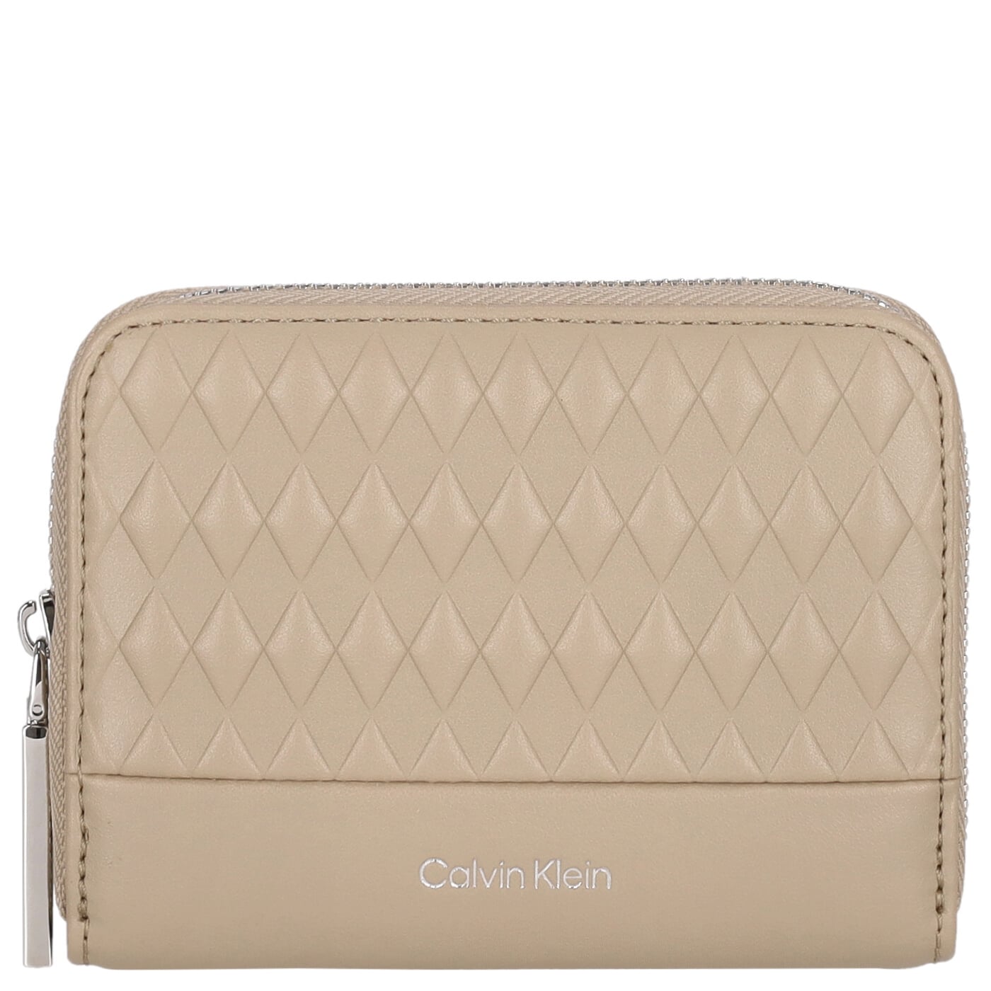 Calvin Klein Hochkantbörse Damen Mini Quilt Medium Zip Around crockery