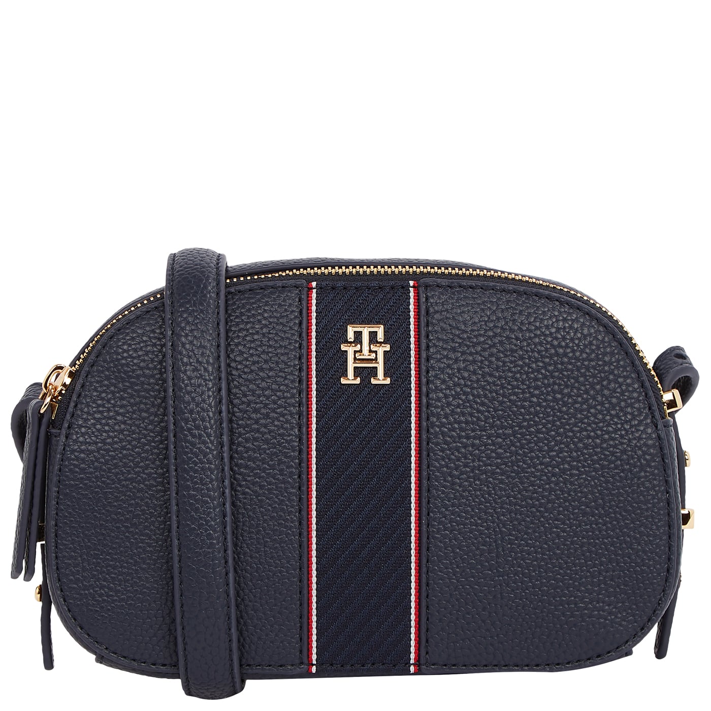 Tommy Hilfiger Umhängetasche TH Legacy Camera Bag space blue, Damen Handtasche blau aus Kunstleder