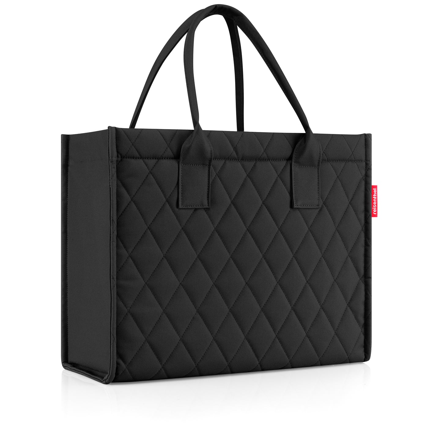 reisenthel Shopper daily rhombus black, Damen Handtasche schwarz aus Polyester