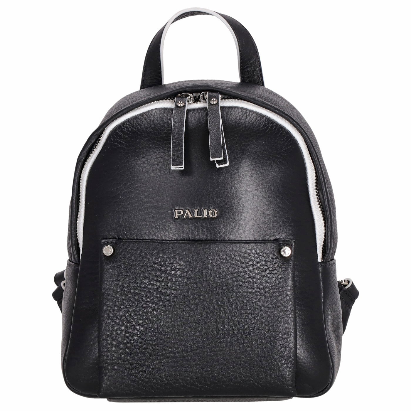 Palio Damenrucksack Kyoko City Backpack 12067 black, Damen Handtasche schwarz aus Leder