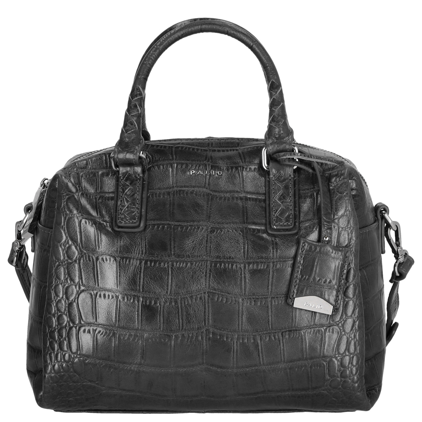 Palio Henkeltasche Juicy Handbag 11982 black, Damen Handtasche schwarz aus Leder