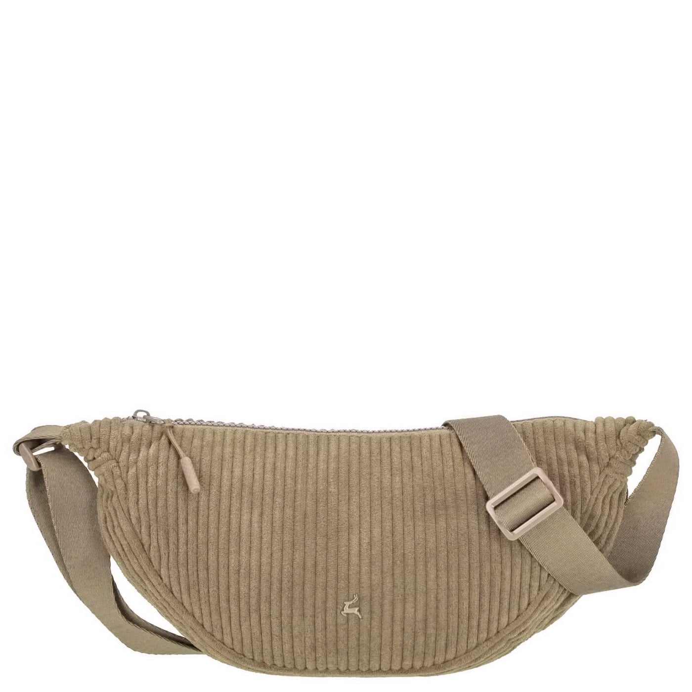 Prato Beuteltasche Corduroy SC06 khaki, Damen Handtasche braun aus Baumwolle