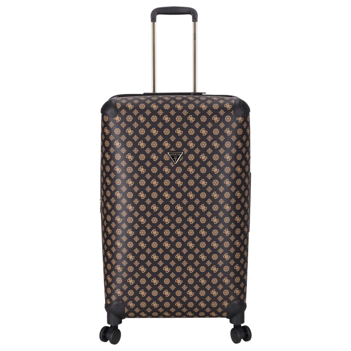 Guess Trolley Wilder 28 in 8-Wheeler erw. 77cm brown, 4,92kg leichter Polyurethan Hartschalenkoffer, Koffer braun