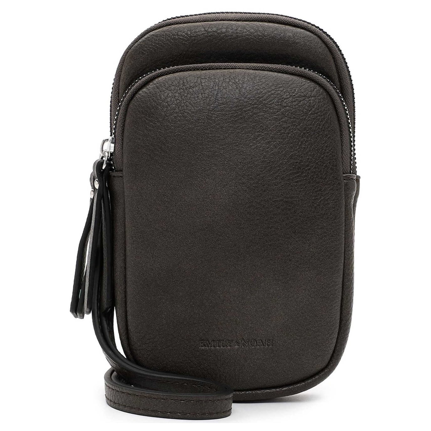 Emily & Noah Umhängetasche Emma Handyetui 62485 grey, Damen Handtasche grau aus Kunstleder