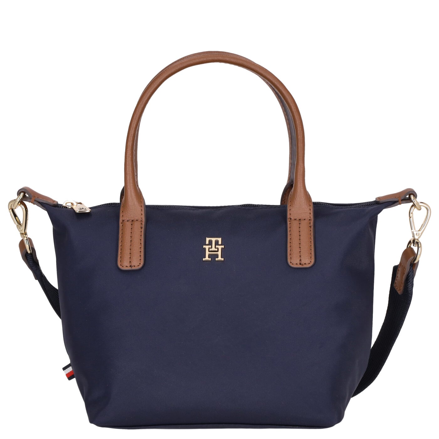Tommy Hilfiger Henkeltasche Popette Mini Tote space blue, Damen Handtasche blau aus Nylon