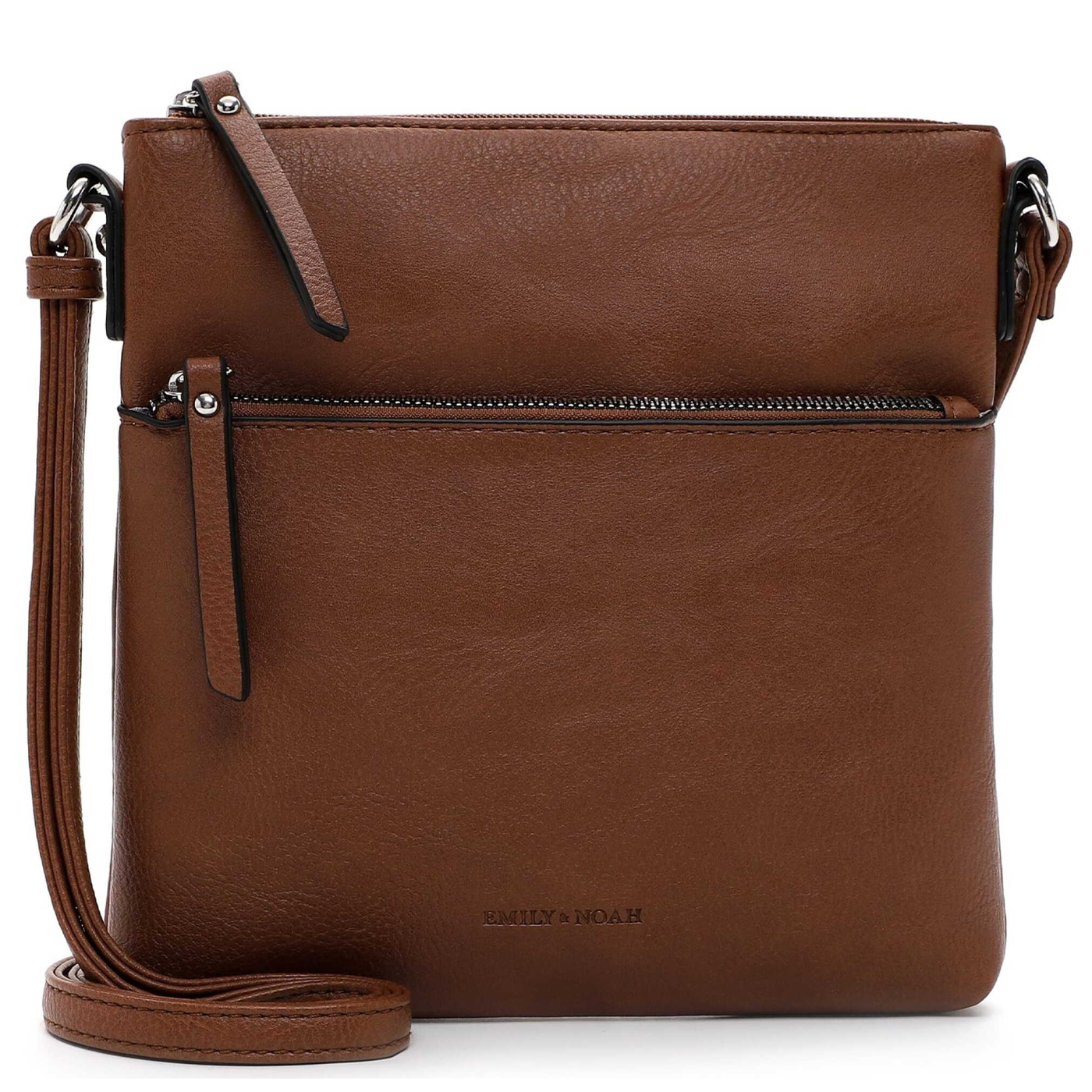 Emily & Noah Umhängetasche Emma brandy, Damen Handtasche braun aus Kunstleder