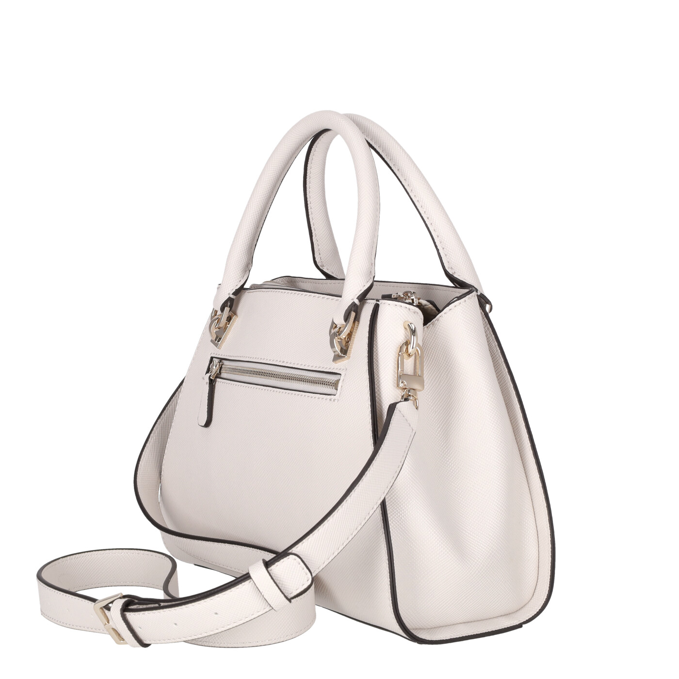 GUESS Handtas 'NOELLE II LUXURY SATCHEL' in Donkerbruin | ABOUT YOU