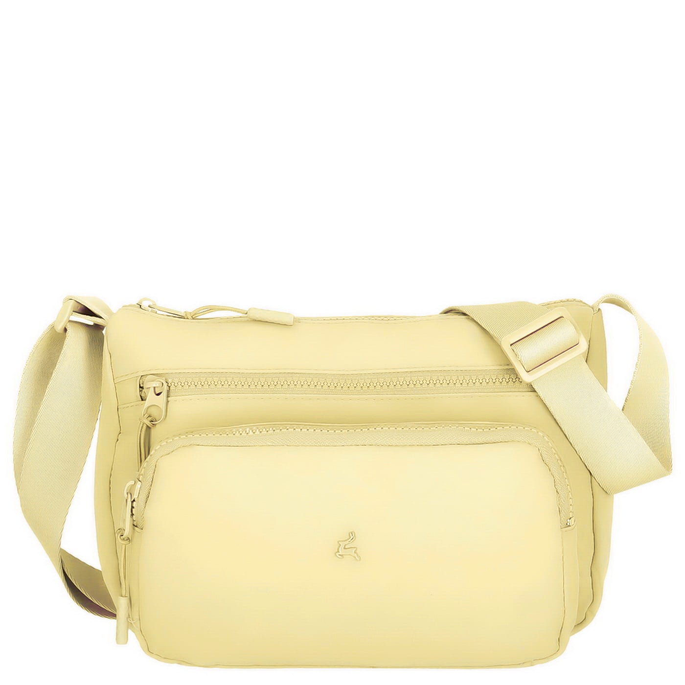 Prato Umhängetasche Crinkled Nylon CN23 yellow, Damen Handtasche gelb aus Nylon