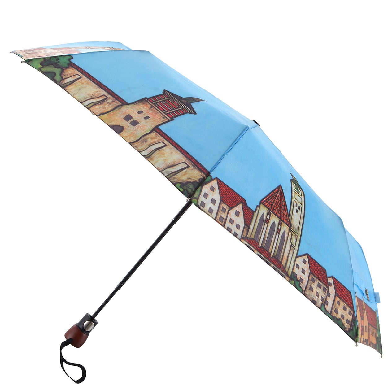 Happy Rain Taschenschirm Mini AC Koffer-Kopf Augsburg print