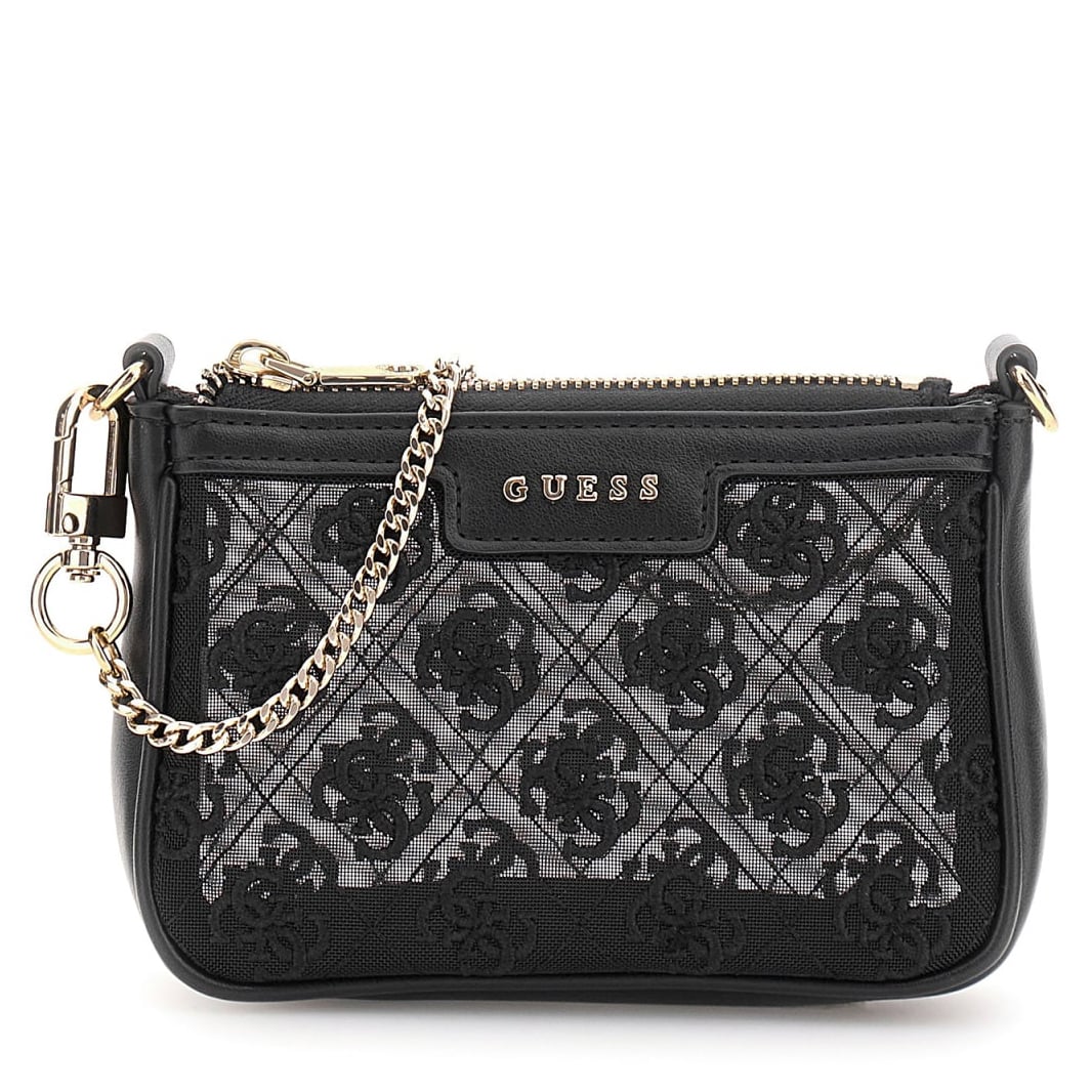 Guess Umhängetasche Daily Pouch (PW7534) black, Damen Handtasche schwarz aus Kunstleder