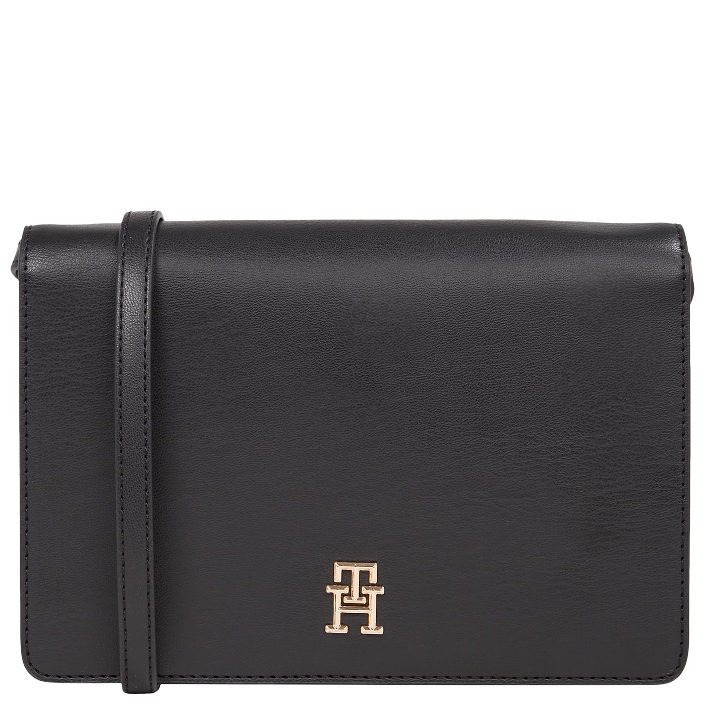 Tommy Hilfiger Umhängetasche TH Distinct Travel Wallet black, Damen Handtasche schwarz aus Kunstleder