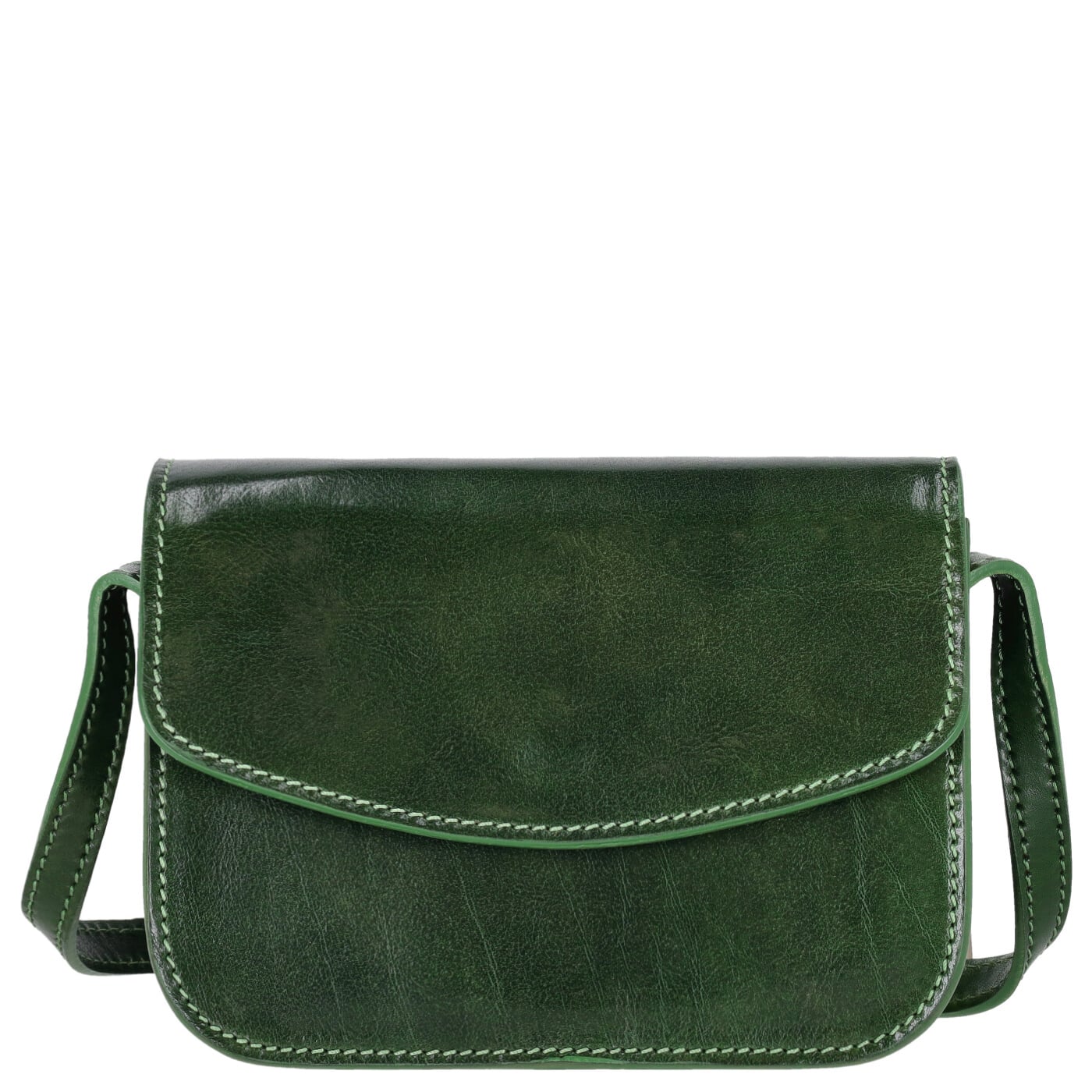 I Fratelli Firenze Umhängetasche 5511 grün, Damen Handtasche gruen aus Leder