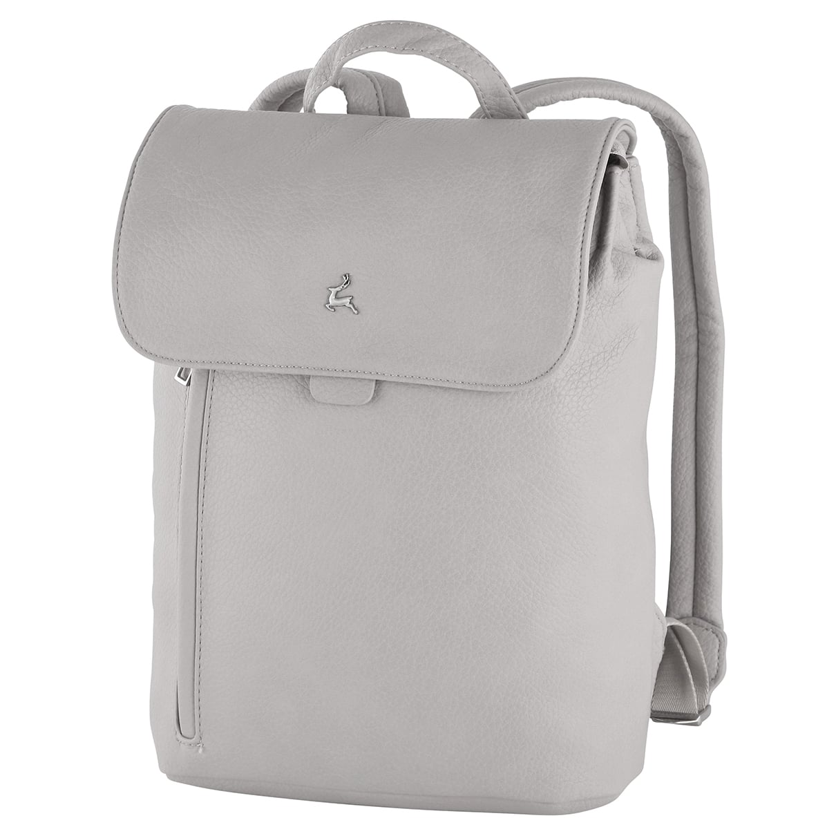 Prato Damenrucksack Kalea mittelgrau, Damen Handtasche grau aus Kunstleder