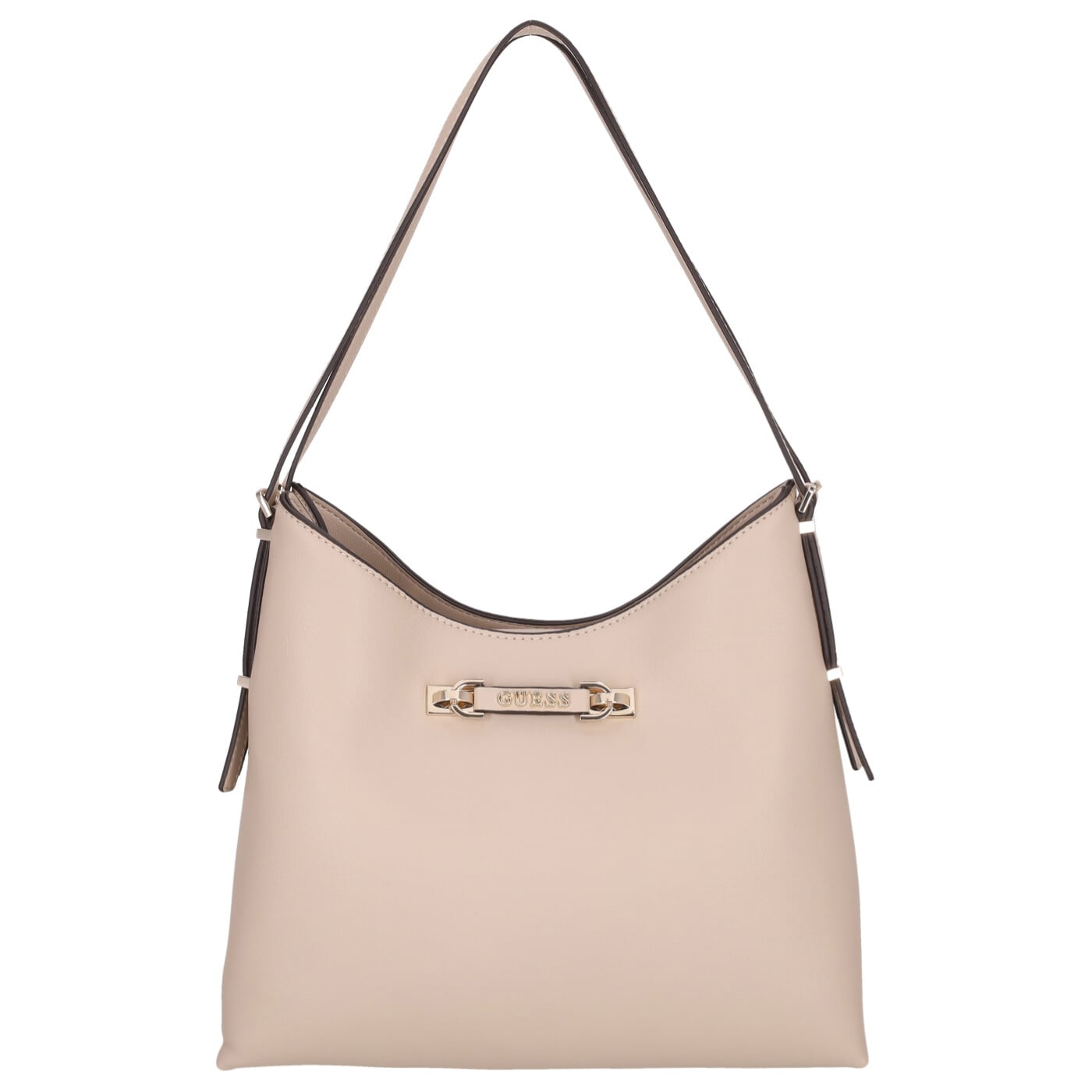 Guess Beuteltasche Lefia Large Hobo simply taupe, Damen Handtasche beige aus Kunstleder