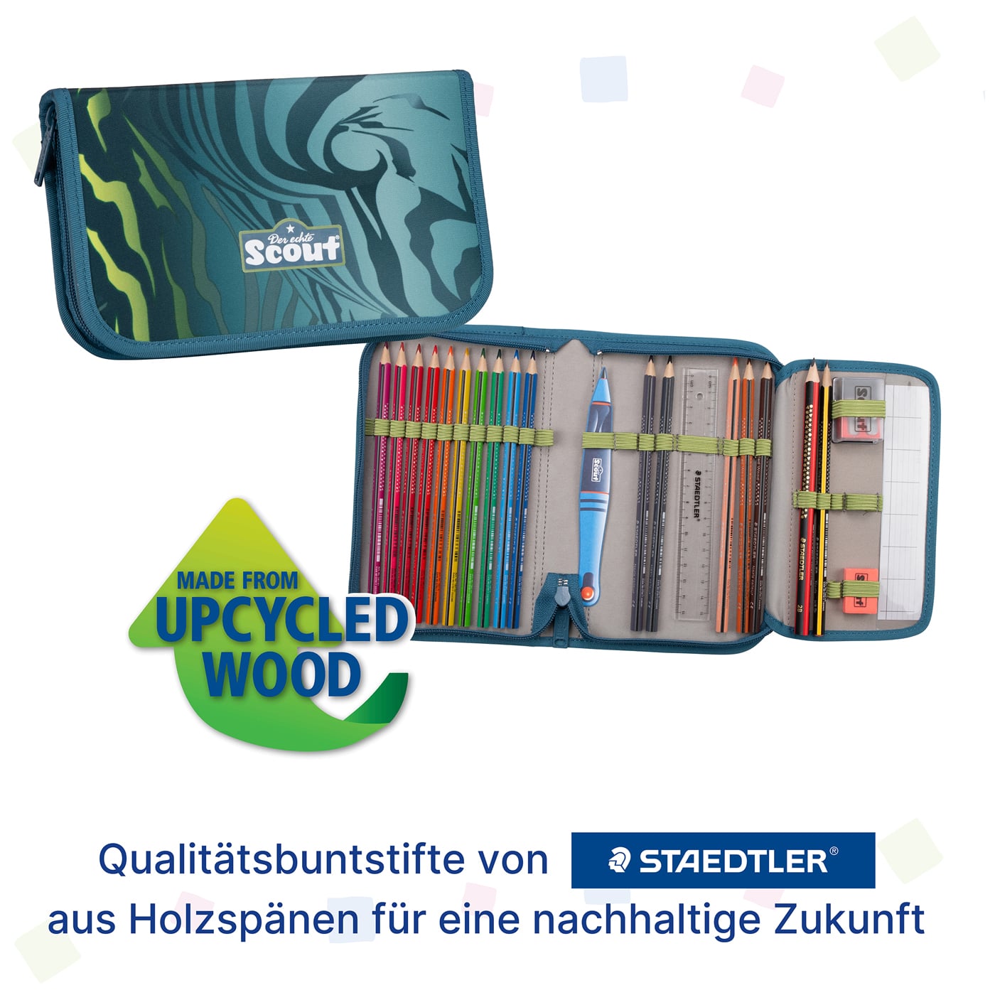 Scout Schulranzen Set 4tlg. Neo Action (2025) | Koffer-to-go