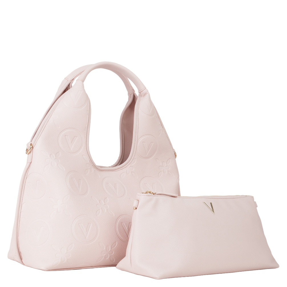 Valentino Henkeltasche Samba Re Shopping Bag cipria, Damen Handtasche rosa aus Kunstleder