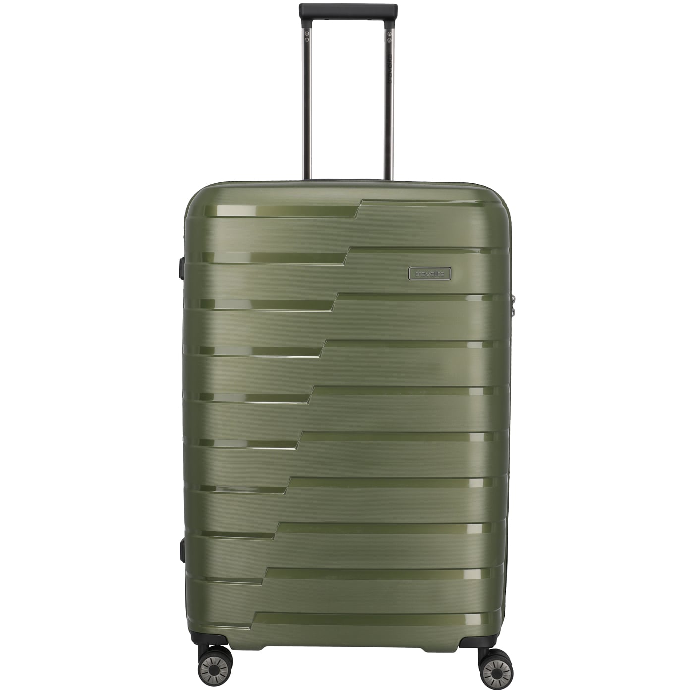 Travelite Trolley Air Base 4W L 77cm olive, 3,50kg leichter Polypropylen Hartschalenkoffer, Koffer olive