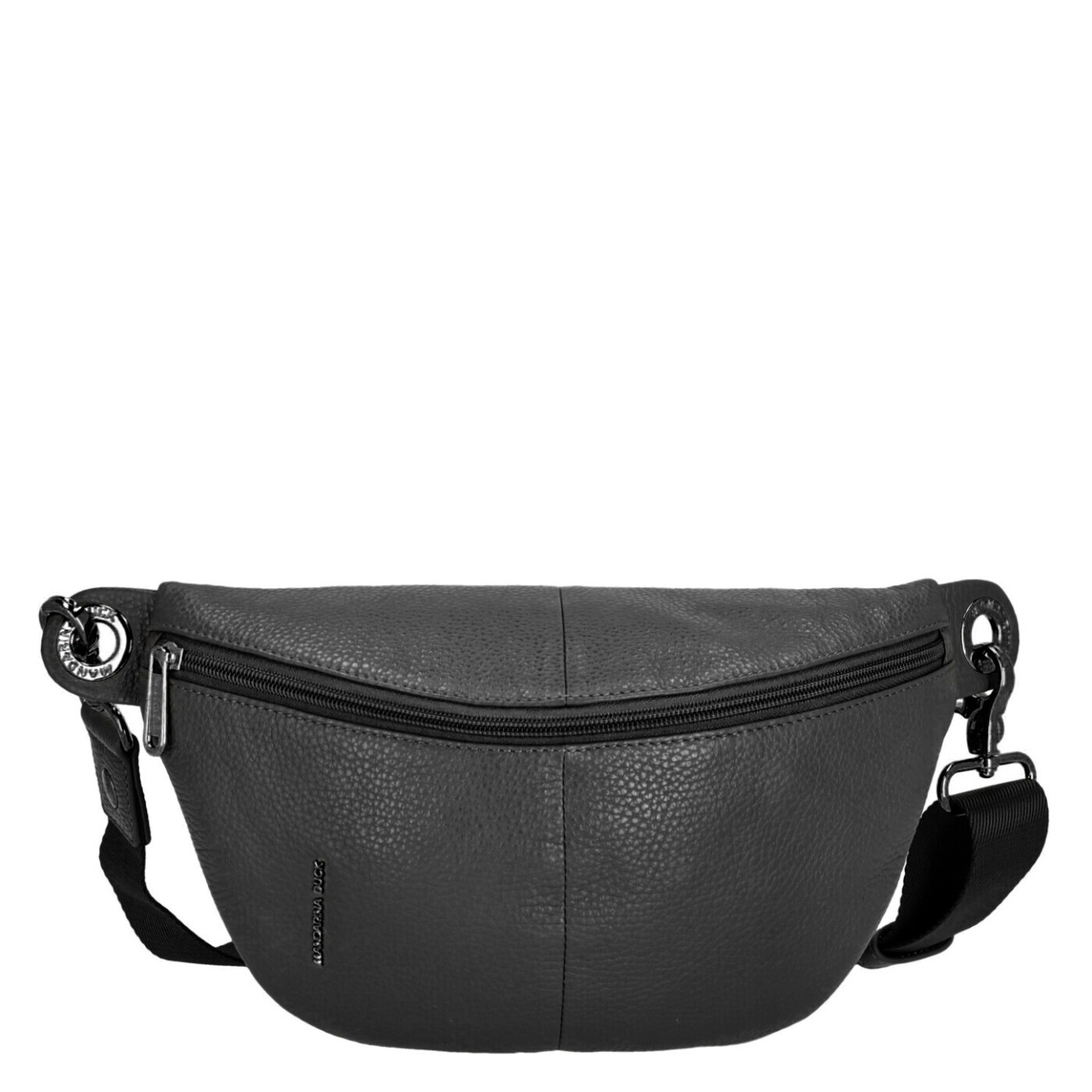 Mandarina Duck Umhängetasche Mellow Leather Bum Bag nero, Damen Handtasche schwarz aus Leder
