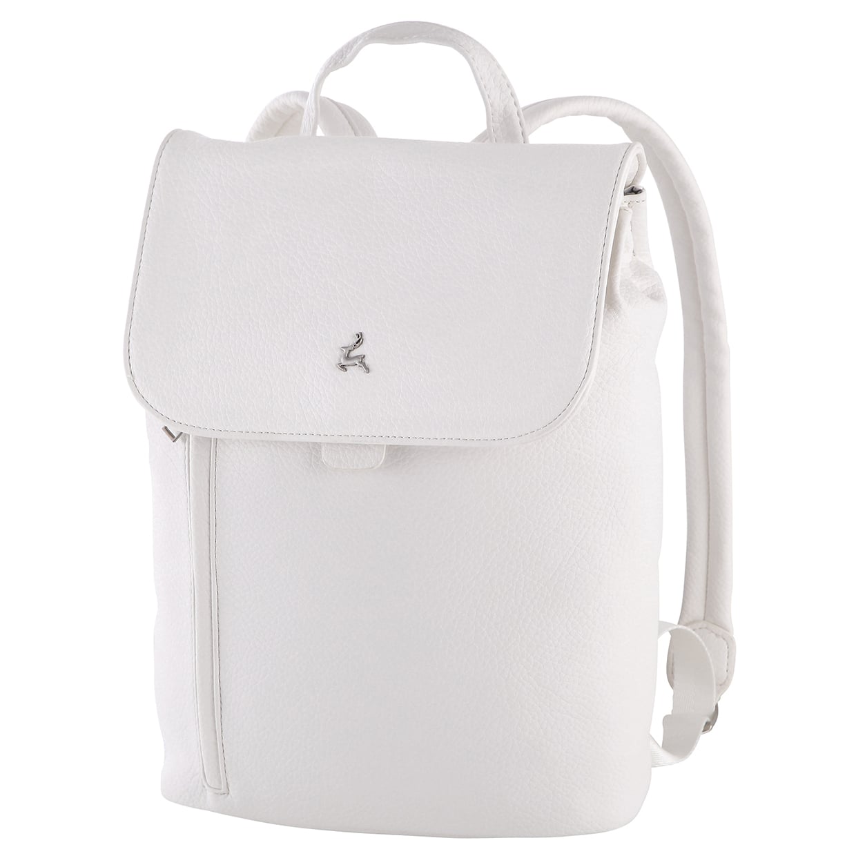 Prato Damenrucksack Kalea weiß, Damen Handtasche weiss aus Kunstleder