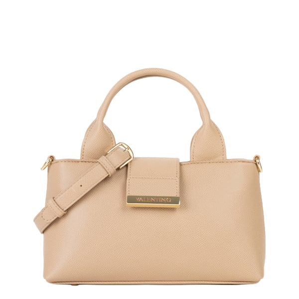 Valentino Henkeltasche Dione Re Shopping Bag beige, Damen Handtasche beige aus Kunstleder,
