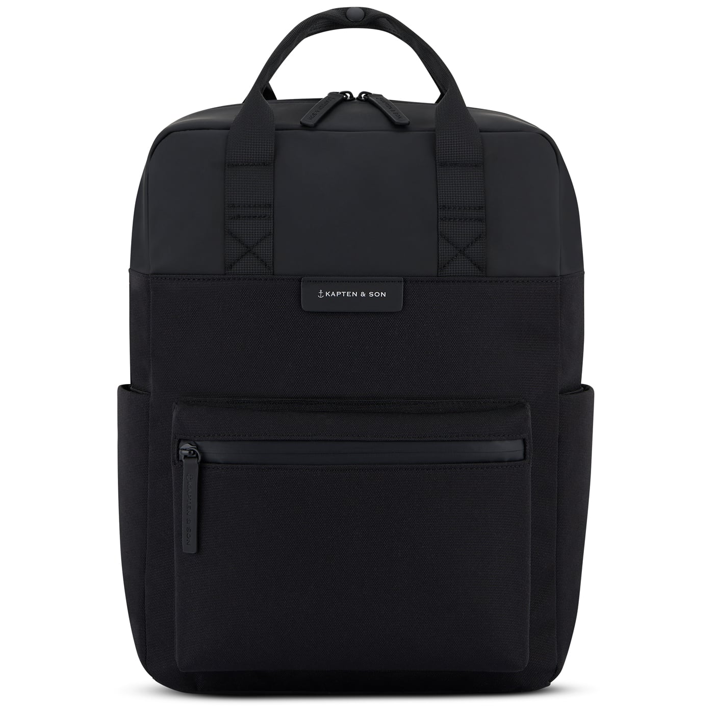 Kapten & Son Rucksack Bergen Pro 15l all black, schwarz aus Kunstleder,