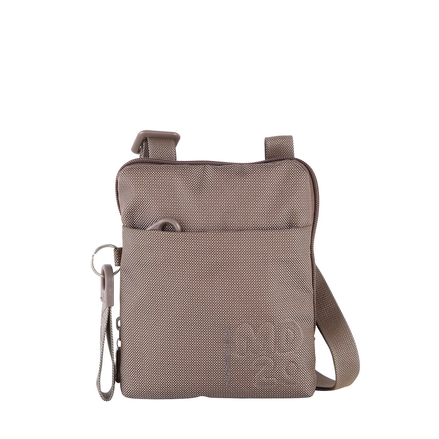 Mandarina Duck Umhängetasche MD20 Mini Crossover taupe, Damen Handtasche beige aus Polyester