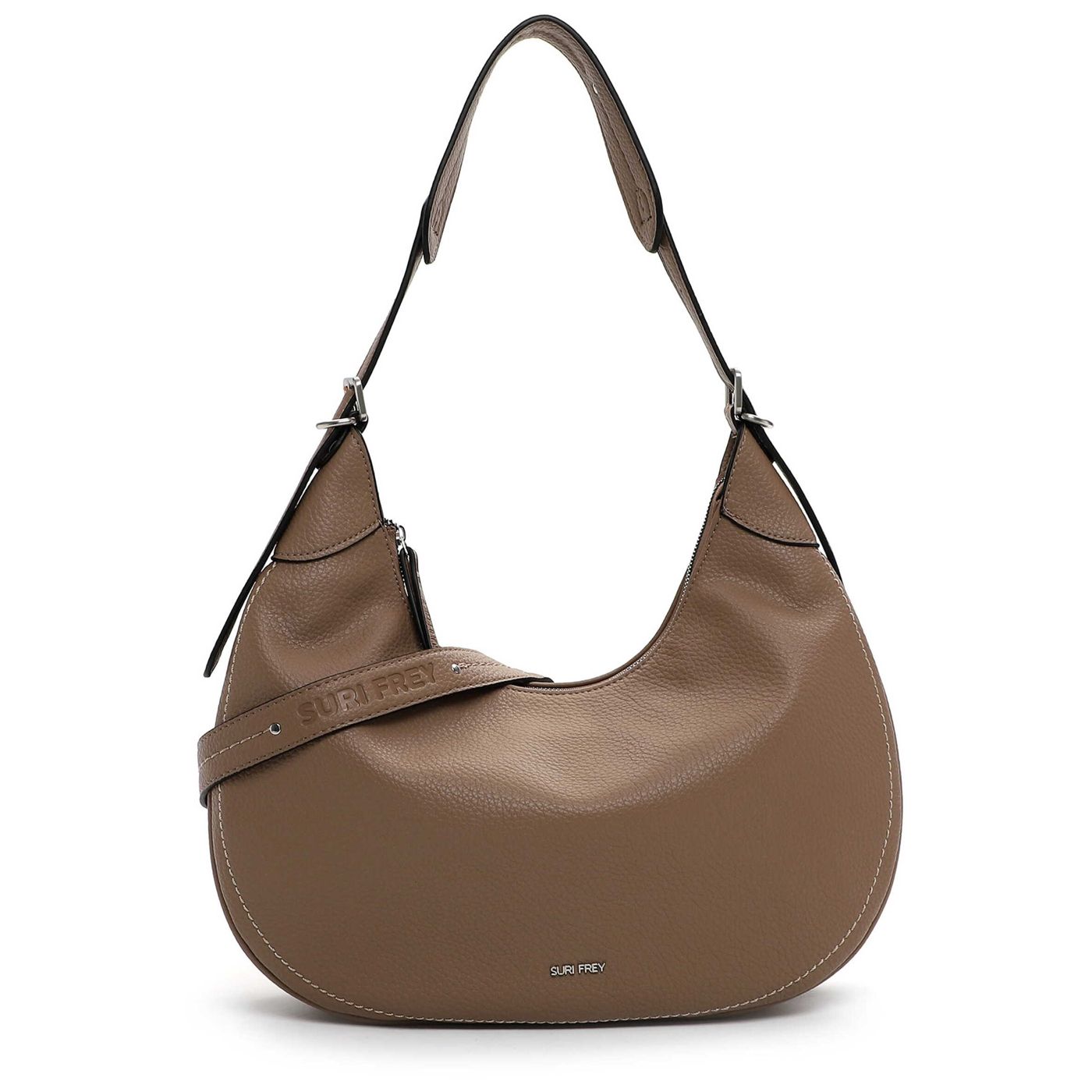 Suri Frey Beuteltasche SFY Henny SC L taupe, Damen Handtasche braun aus Kunstleder