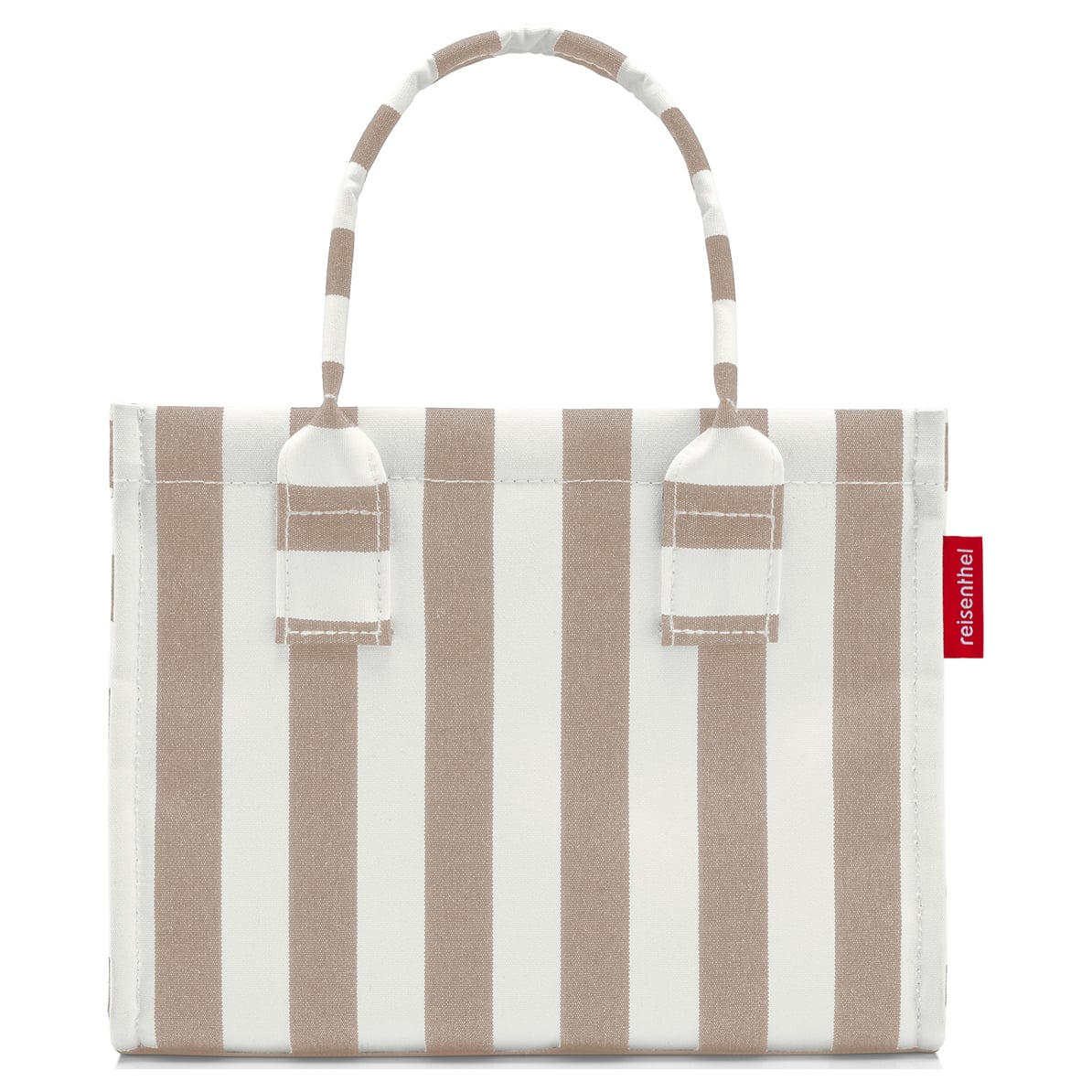 reisenthel Henkeltasche daily shopper XS summerstripes coffee, Damen Handtasche braun aus Polyester