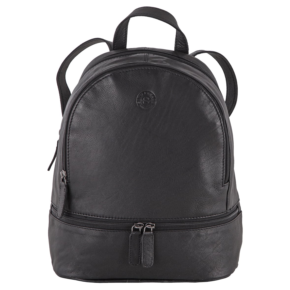 Sattlers & Co. Damenrucksack The Barn Backpack black, Damen Handtasche schwarz aus Leder