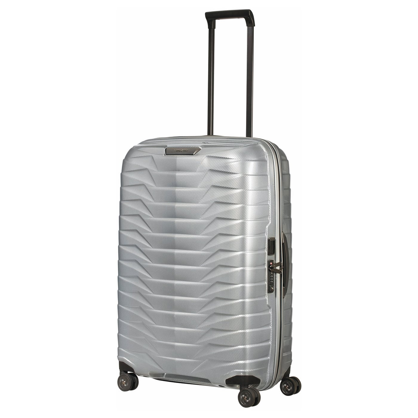 Samsonite Trolley Proxis Spinner L 75cm silver, 2,90kg leichter Roxkin Hartschalenkoffer, Koffer silber