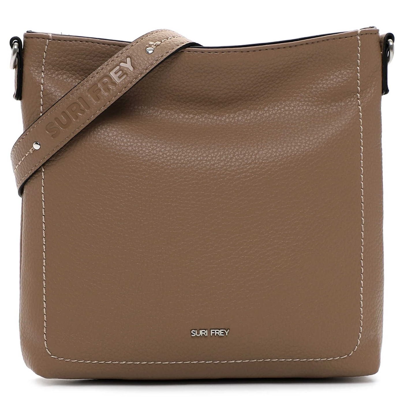 Suri Frey Umhängetasche SFY Henny Crossover taupe, Damen Handtasche braun aus Kunstleder