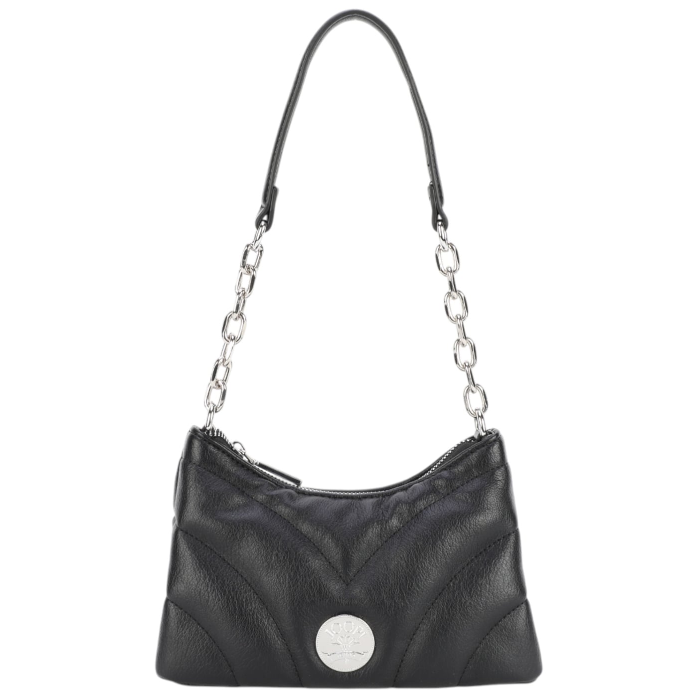 Joop Jeans Beuteltasche Soave Lucille Shoulderbag SHZ black, Damen Handtasche schwarz aus Kunstleder