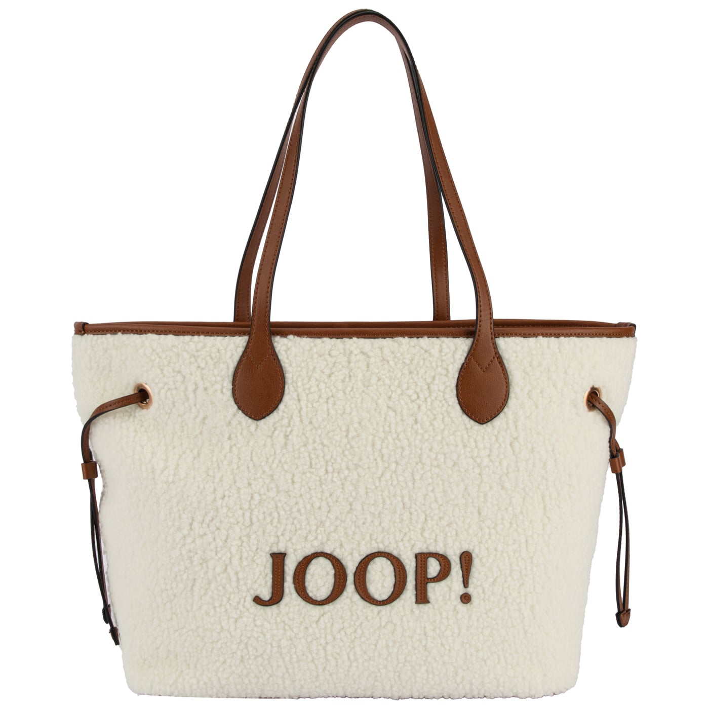 Joop Shopper Lanoso Lara LHO offwhite, Damen Handtasche weiss aus Polyester