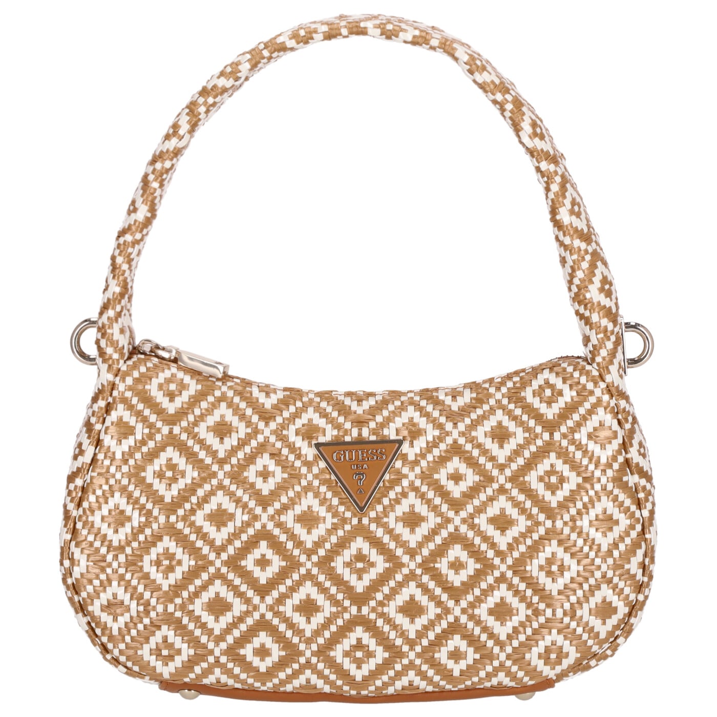 Guess Beuteltasche Rianee Hobo cognac, Damen Handtasche braun aus Kunstleder