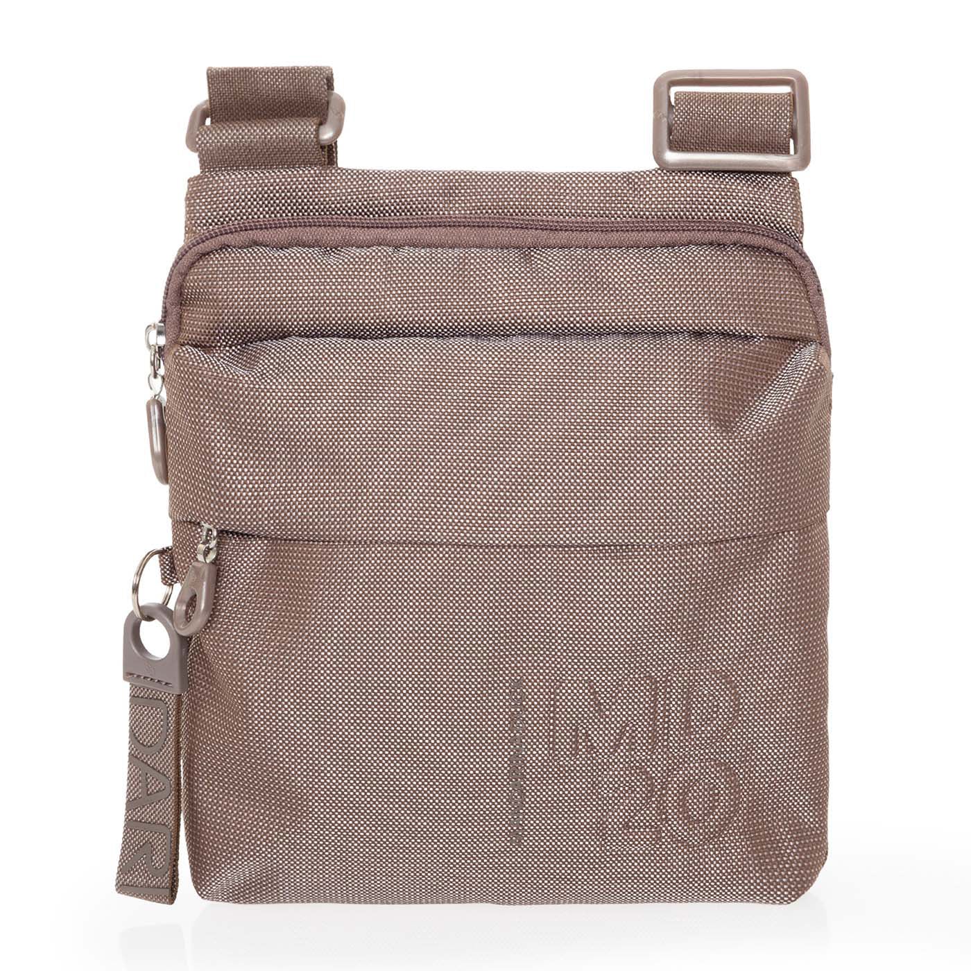 Mandarina Duck Umhängetasche MD20 Tracolla QMTV1 taupe, Damen Handtasche braun aus Polyester
