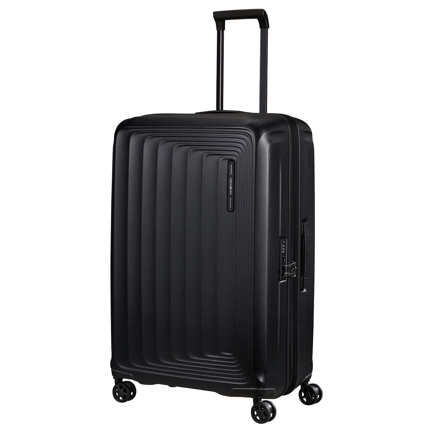 Samsonite Trolley Nuon Spinner Exp 75cm Matt Graphite, 3,82kg leichter Polycarbonat Hartschalenkoffer, Koffer schwarz