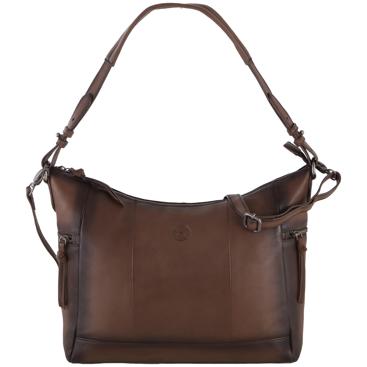 Sattlers & Co. Beuteltasche Tabala brown, Damen Handtasche braun aus Leder