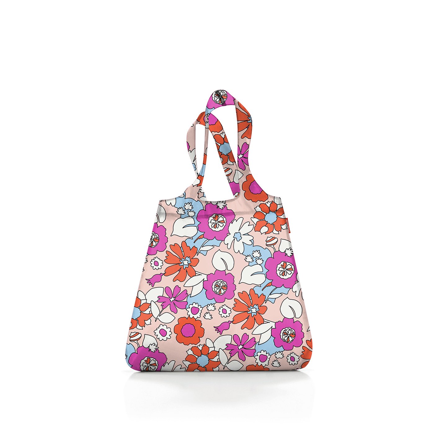 Faltbeutel mini maxi Shopper florist peach