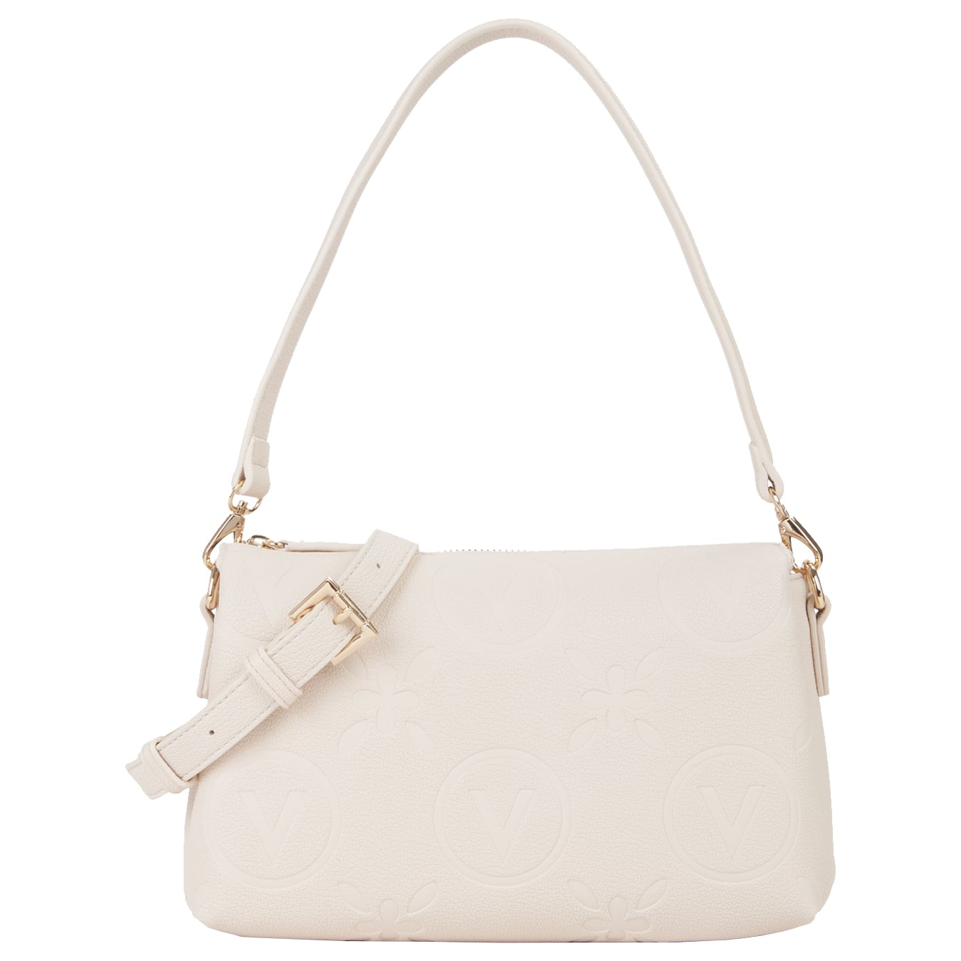 Valentino Umhängetasche Samba RE Shoulder Bag ecru, Damen Handtasche beige aus Kunstleder