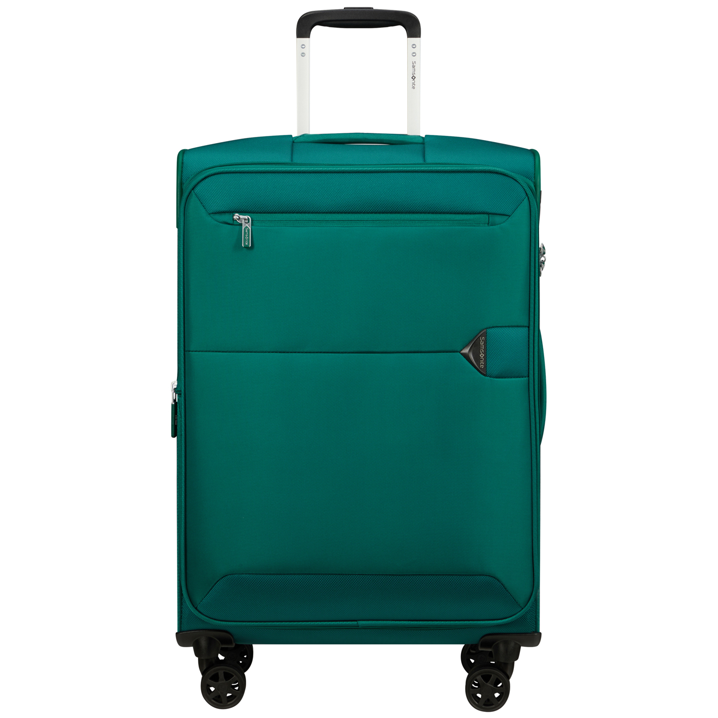 Samsonite Trolley Urbify 4W exp. M 68cm pine green, 2,80kg leichter Polyester Stoffkoffer, Koffer gruen