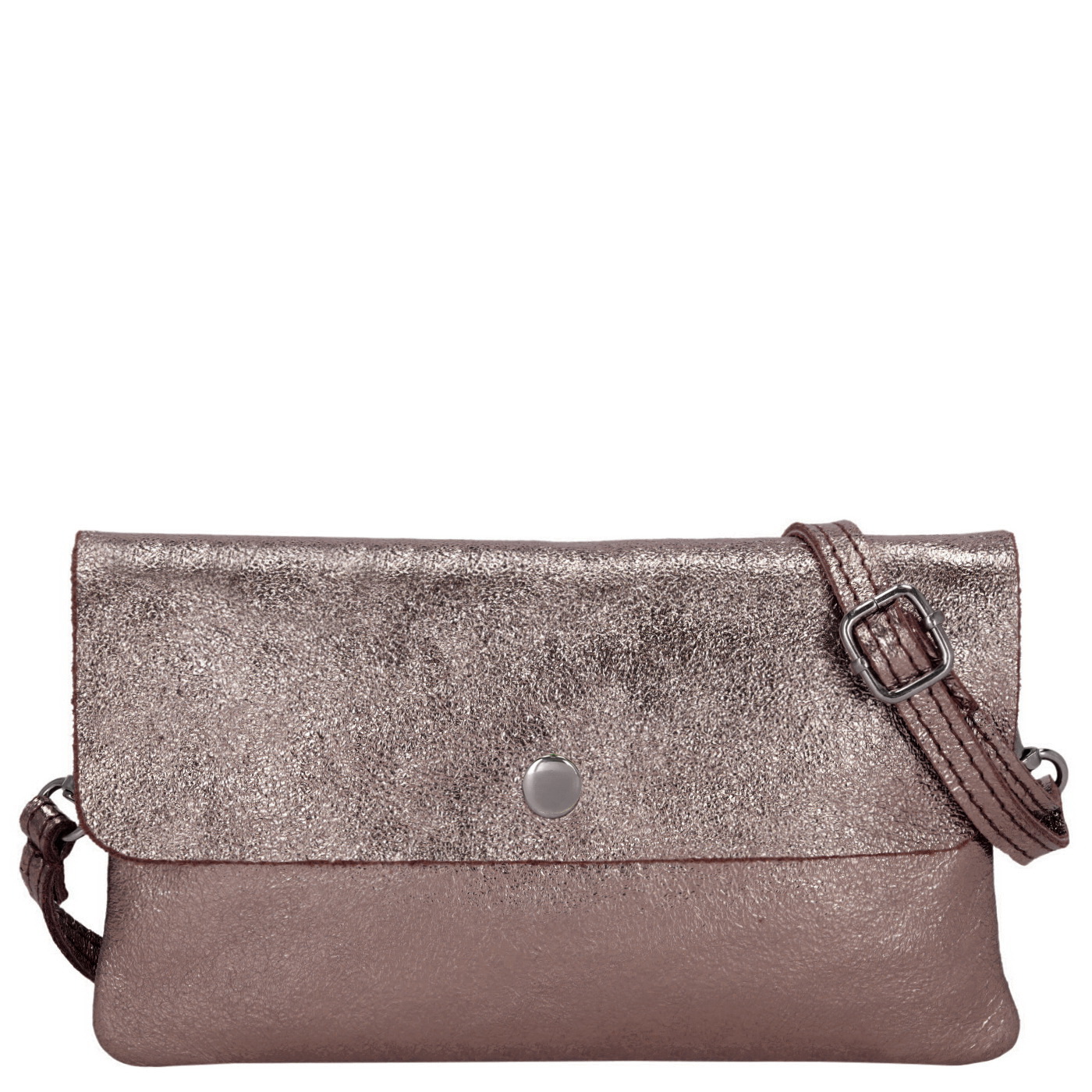 Kenorada Clutch CTT1 viola/lila metallic, Damen Handtasche lila aus Leder