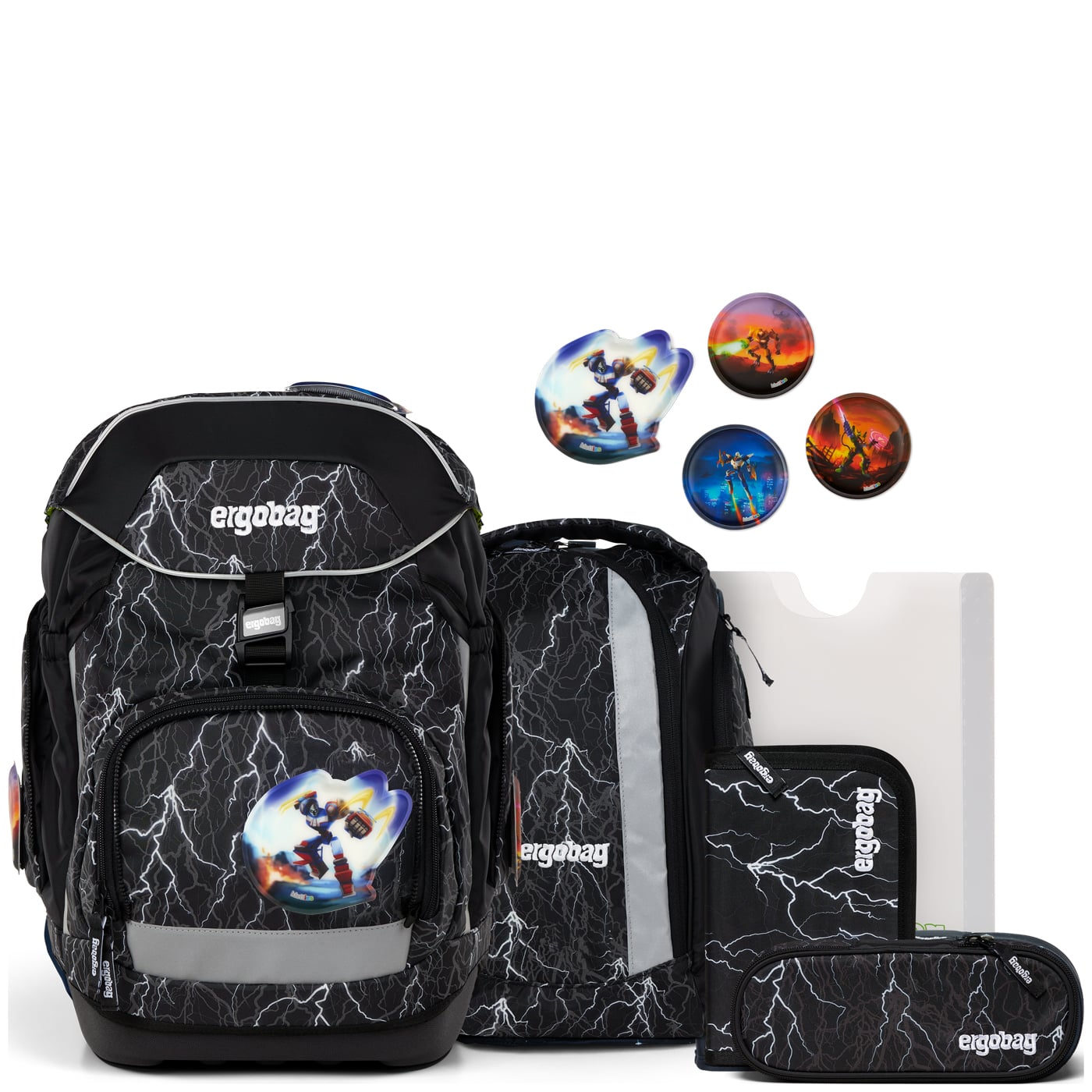 Ergobag Schulranzen Set 6tlg. Pack Reflex Edition (2026) Super ReflektBär