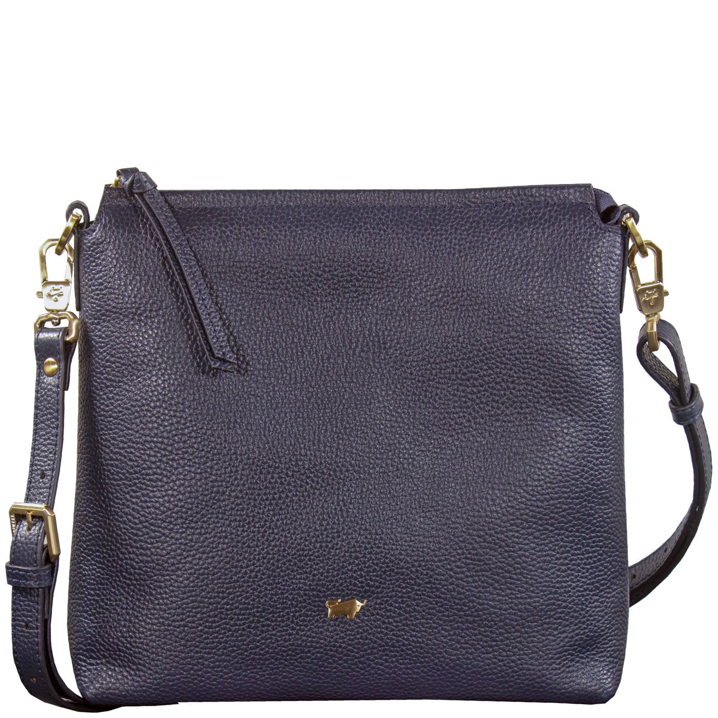 Braun Büffel Umhängetasche Hanna M navy, Damen Handtasche blau aus Leder