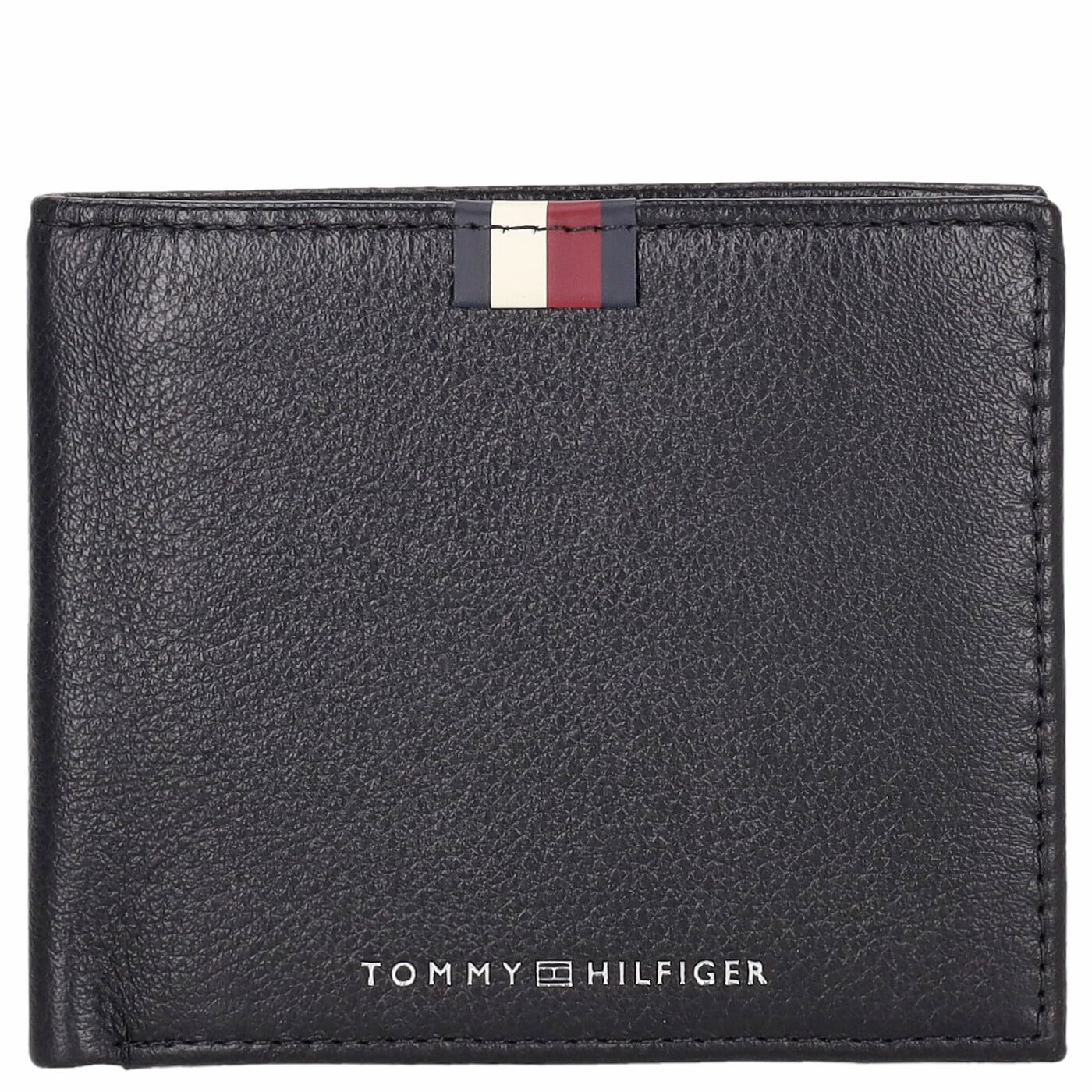 Tommy Hilfiger Querbörse Herren TH Premium Leather CC Flap and Coin Wallet black