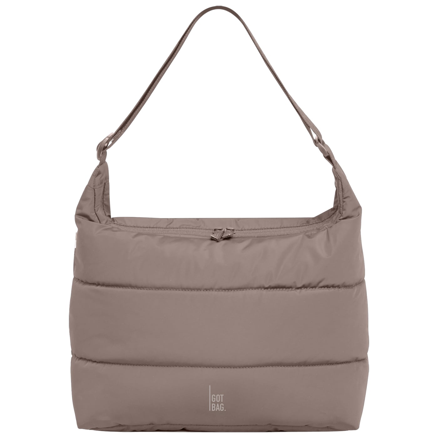 GOT BAG Beuteltasche Puffer Square Bag Monochrome Edition oyster, Damen Handtasche braun aus Nylon