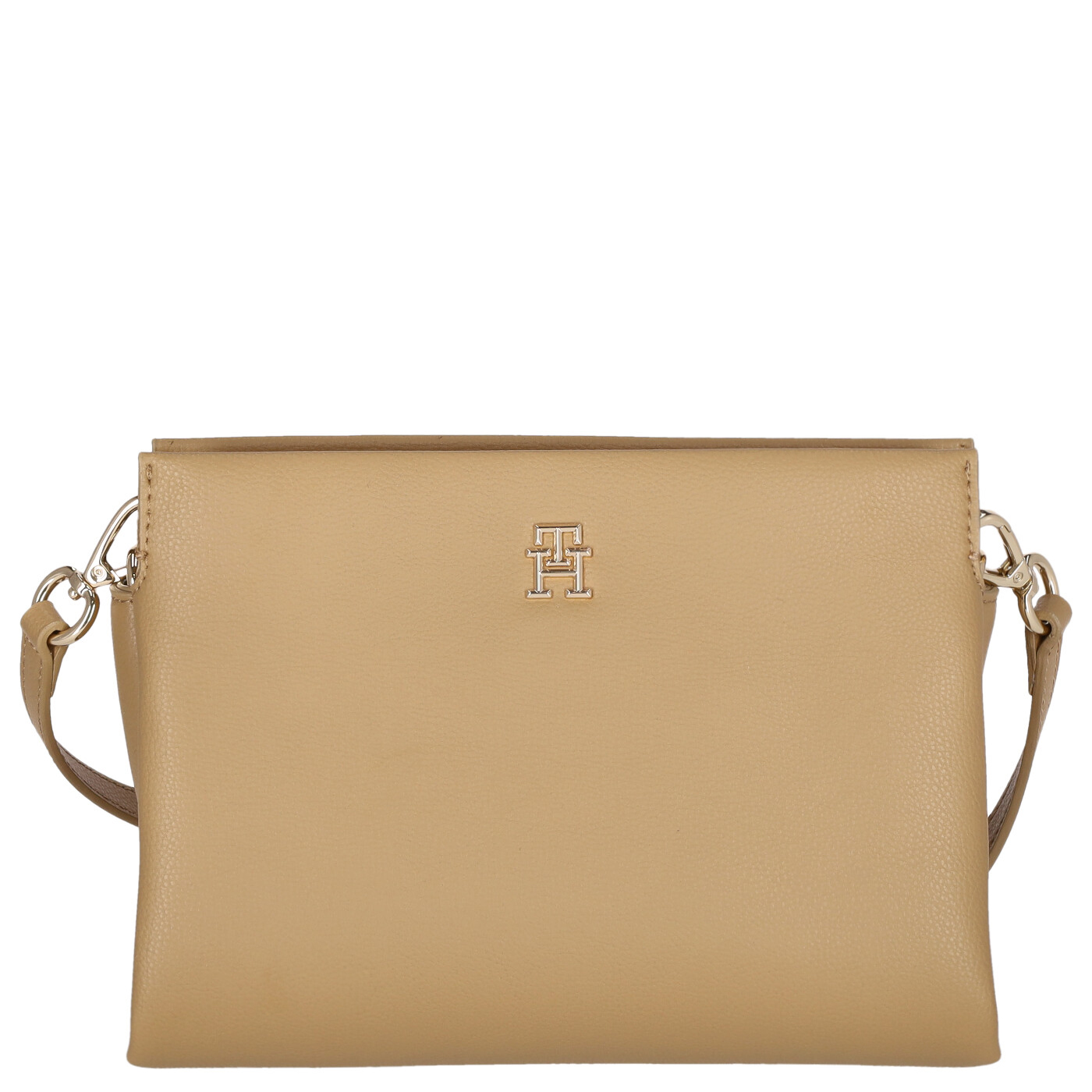 Tommy Hilfiger Umhängetasche TH Legacy Mini Crossover safari canvas, Damen Handtasche braun aus Kunstleder