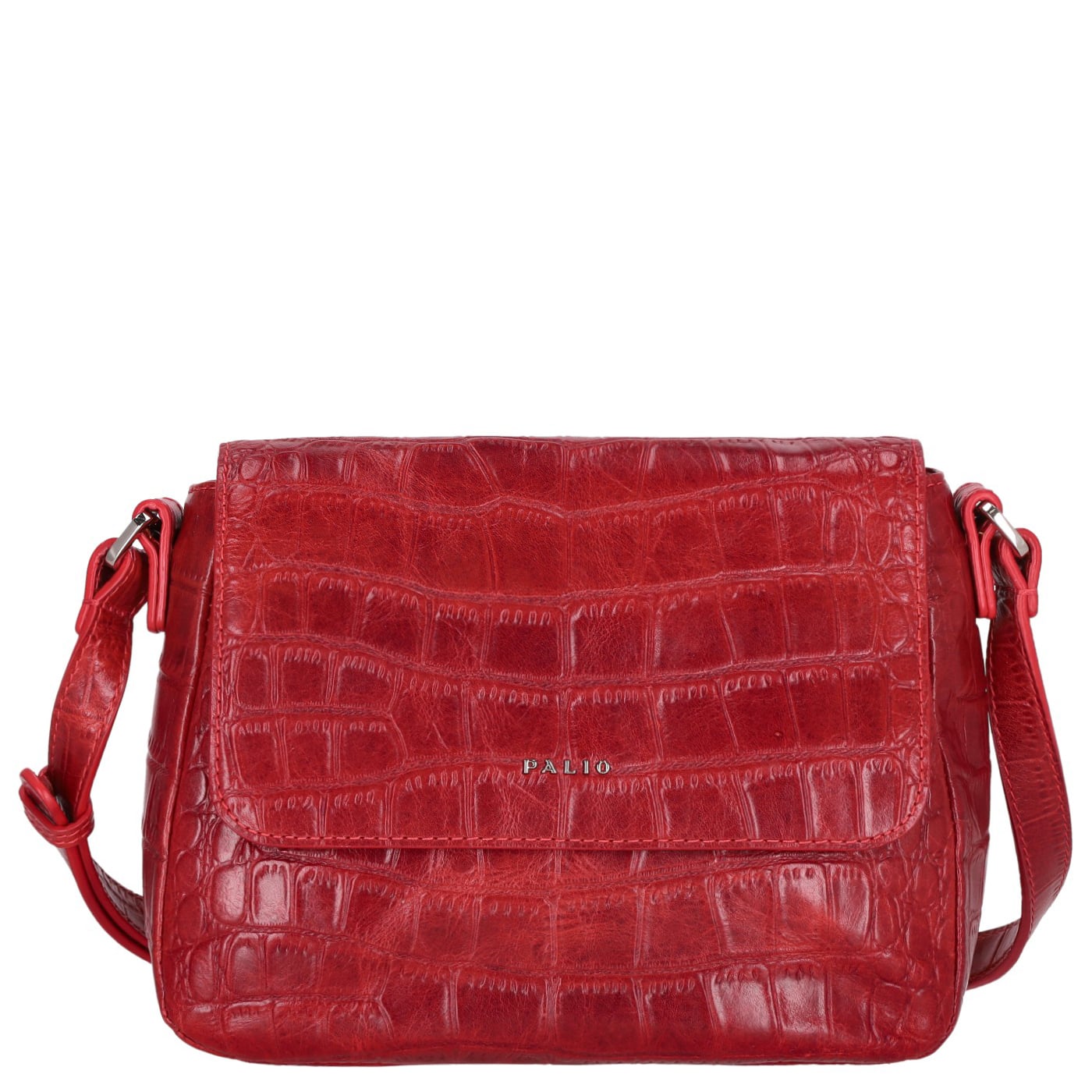 Palio Umhängetasche Juicy Crossbody 11887 red, Damen Handtasche rot aus Leder