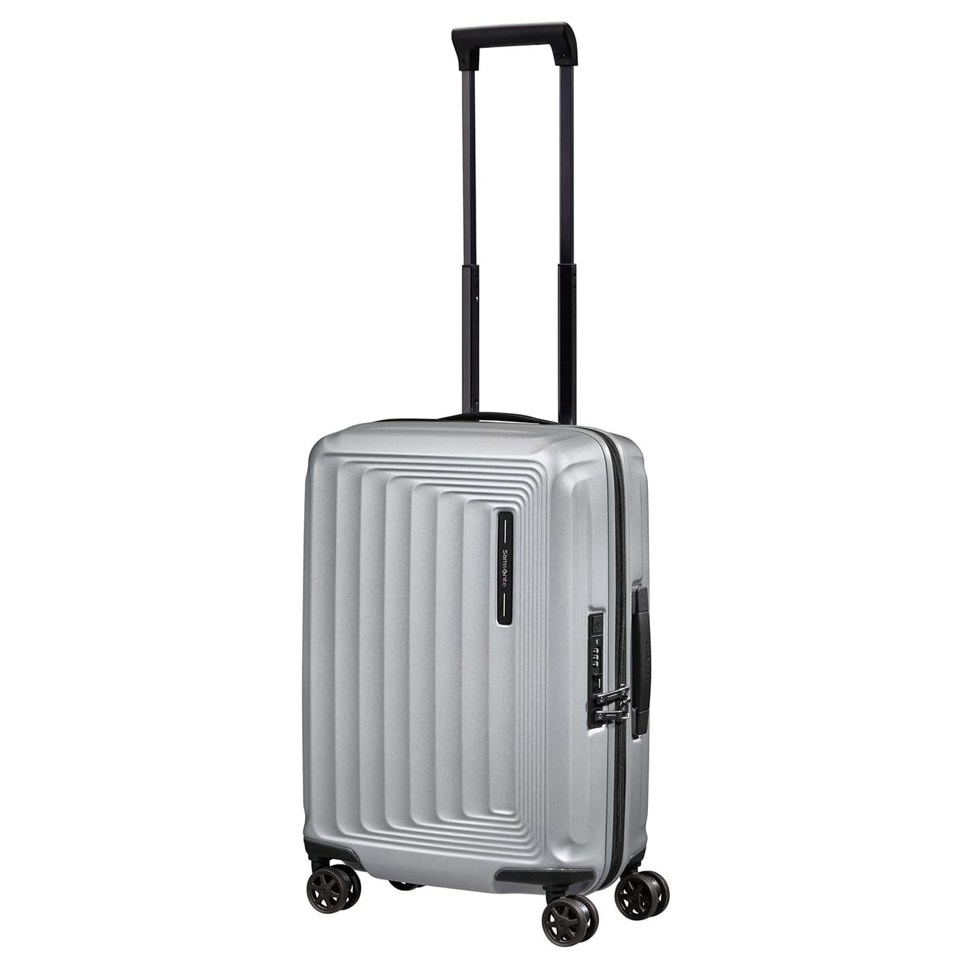 Samsonite Handgepäckkoffer Nuon Spinner Exp 55cm Matt Silver