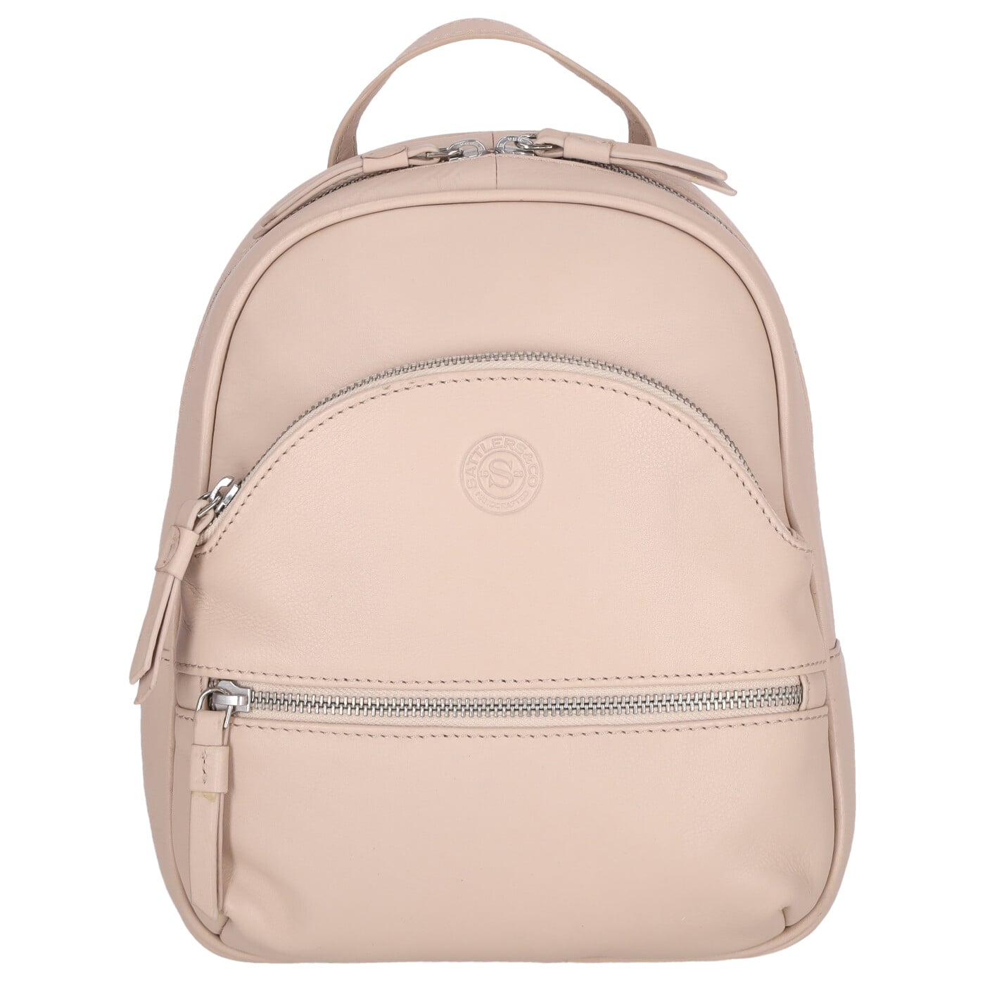 Sattlers & Co. Damenrucksack The Smooth Polina Backpack powder, Damen Handtasche beige aus Leder